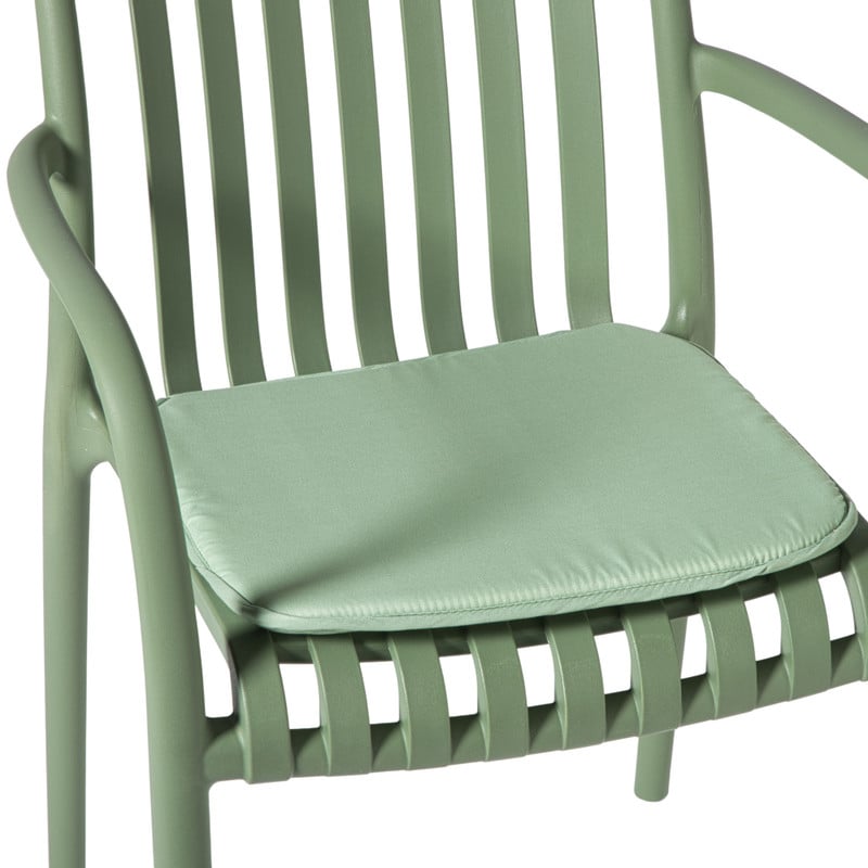 Tuinstoel kussen - groen - 38x41 cm