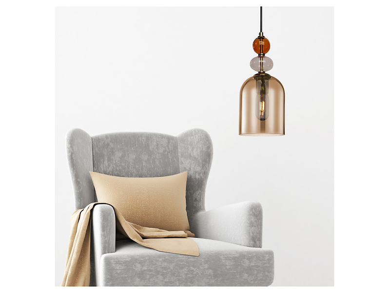 Lampa wisząca Tropea 13 cm szklana bursztynowa
