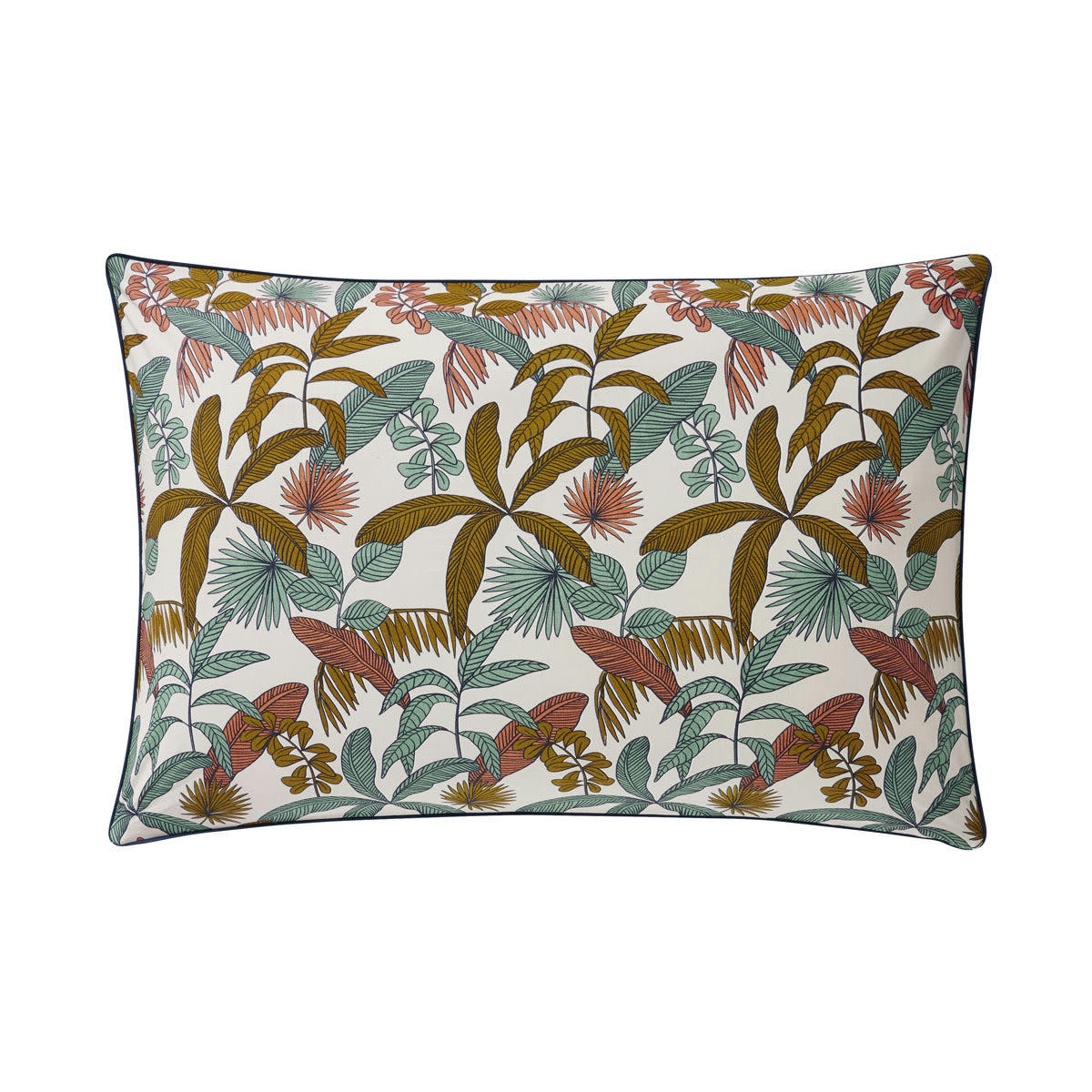 JANE CRUISE - Taie d'oreiller en percale de coton bleu 50x75