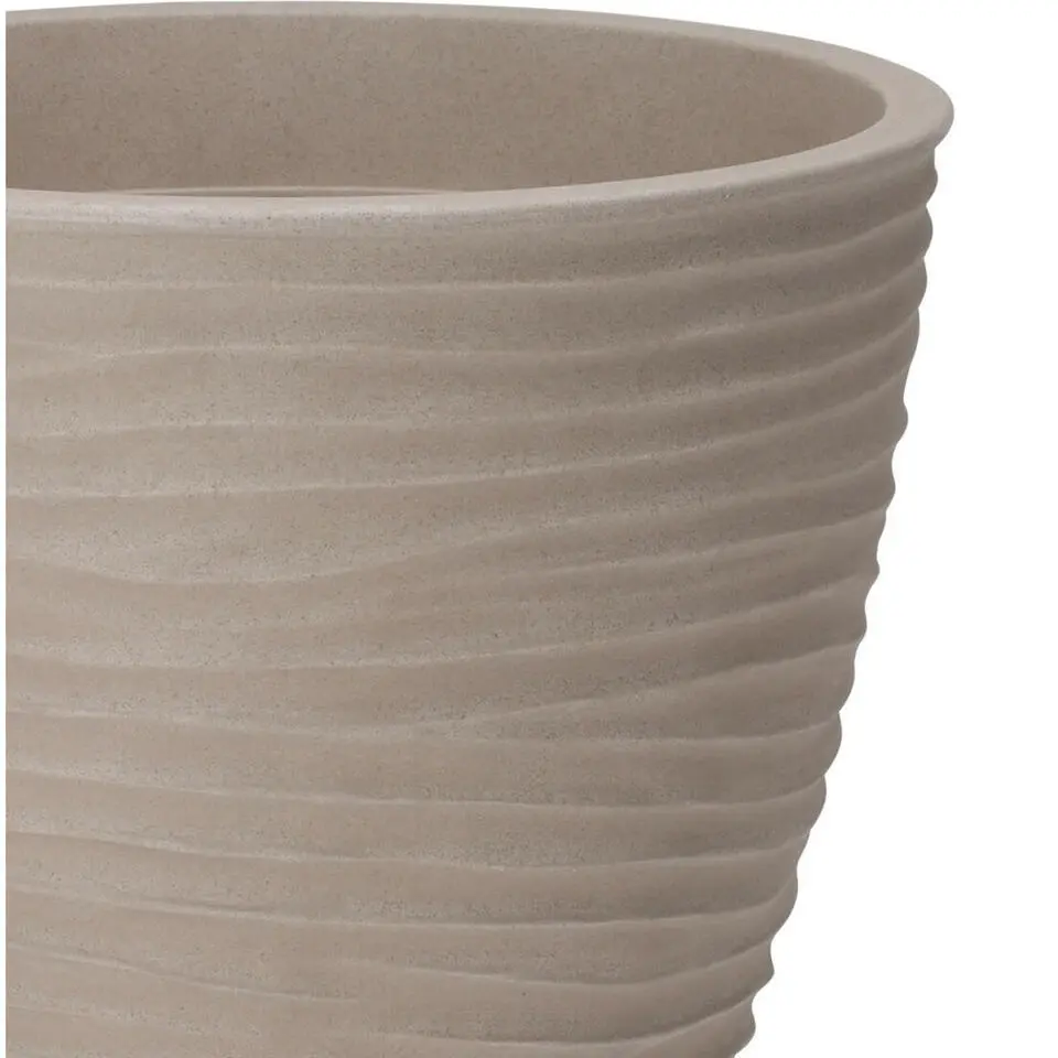Pro Garden plantenpot - Tuin - kunststof - beige - D40 x H42 cm
