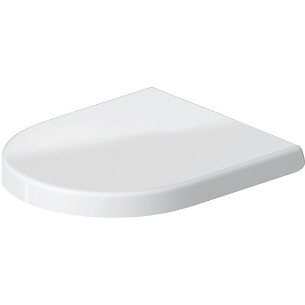 Duravit Abattant WC Starck 2/Darling avec amortisseur de fermeture, charnières en acier inoxydable, Blanc