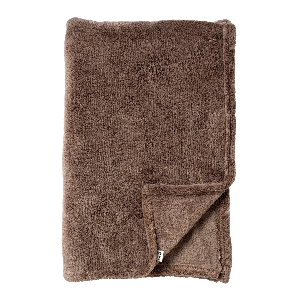 OWEN - plaid 130 x160 cm - coral fleece deken - heerlijk zacht - Driftwood - taupe