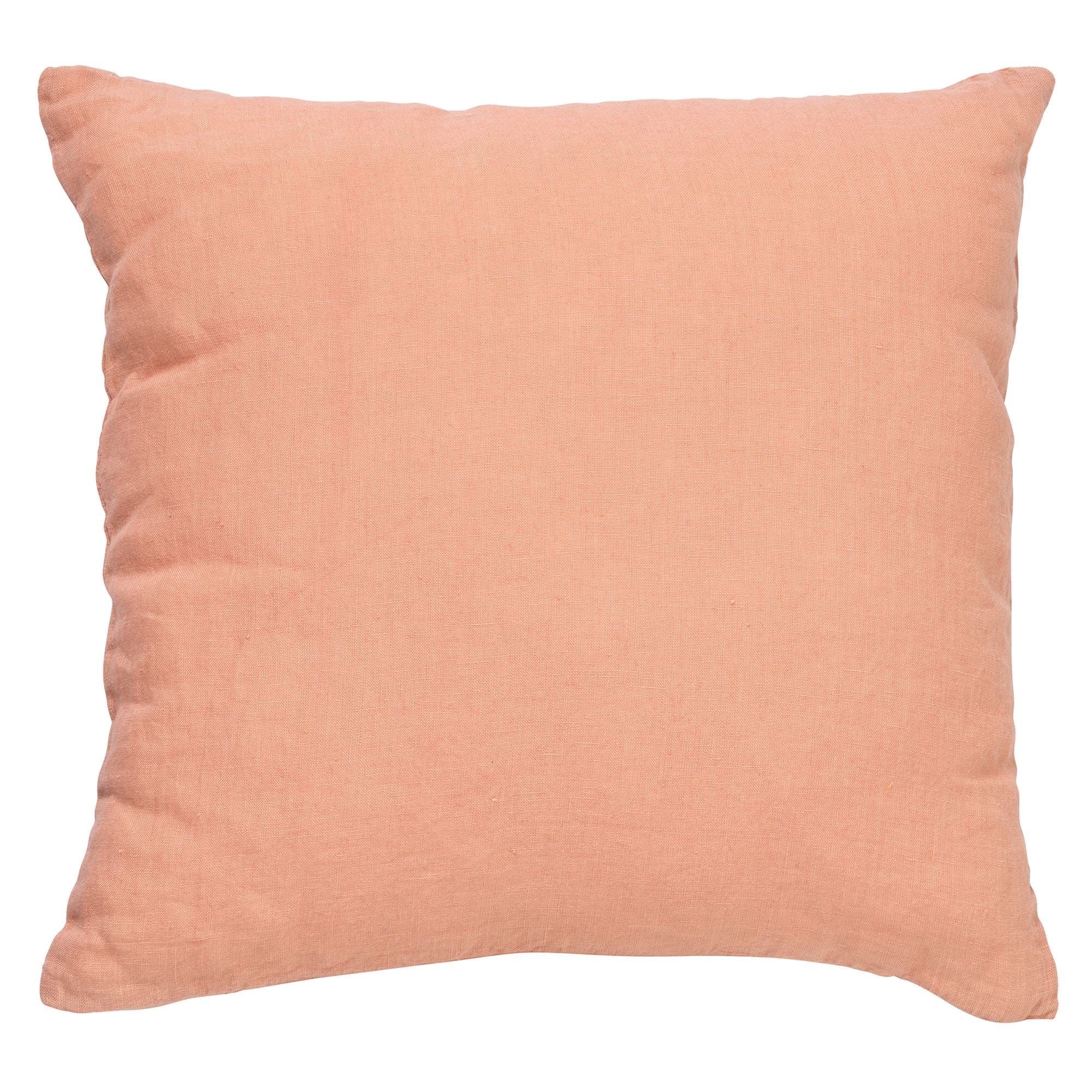 LINN - Kussenhoes 45x45 cm - 100% linnen - effen kleur - Muted Clay - roze