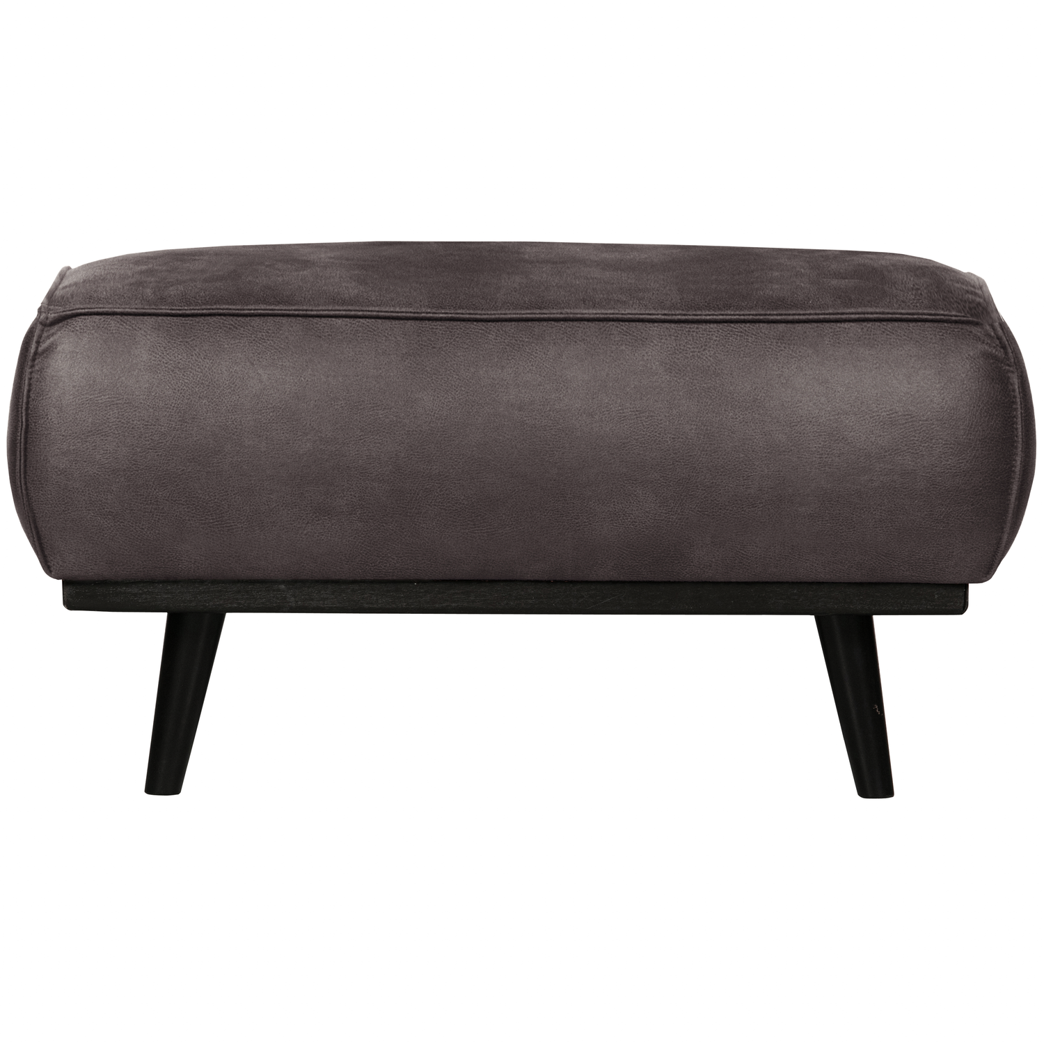 WOOOD hocker Statement - Lederlook - Donkergrijs - 40x80x55