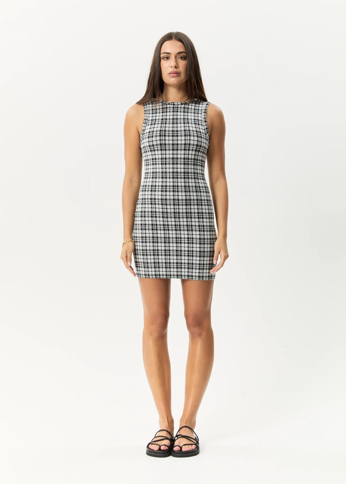 AFENDS Womens Blair - Mini Dress - Black / White