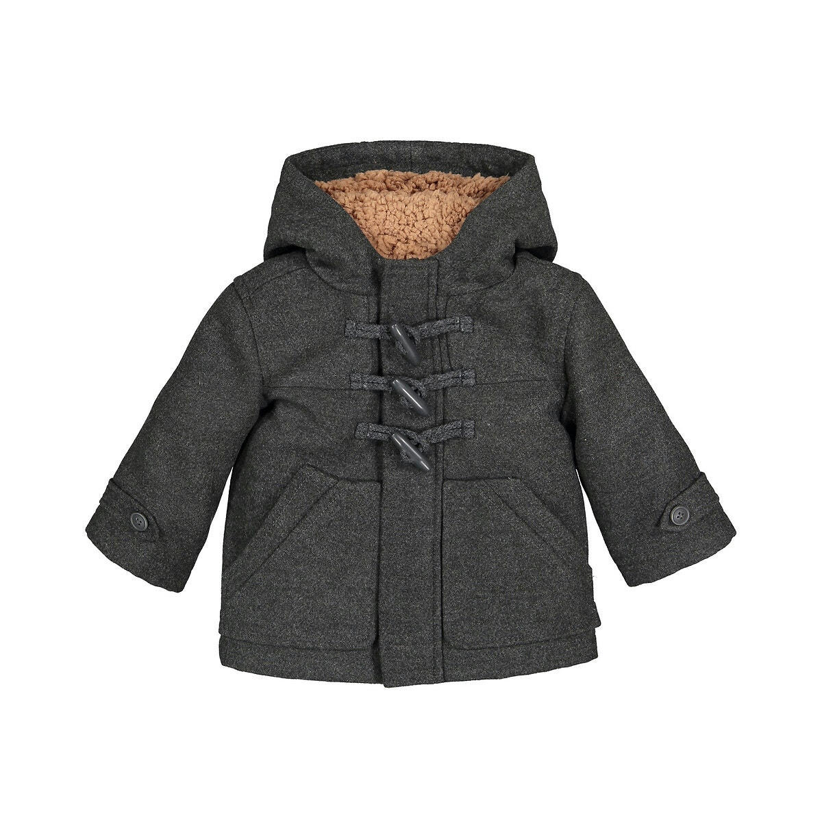 Duffle-coat à capuche moutonné