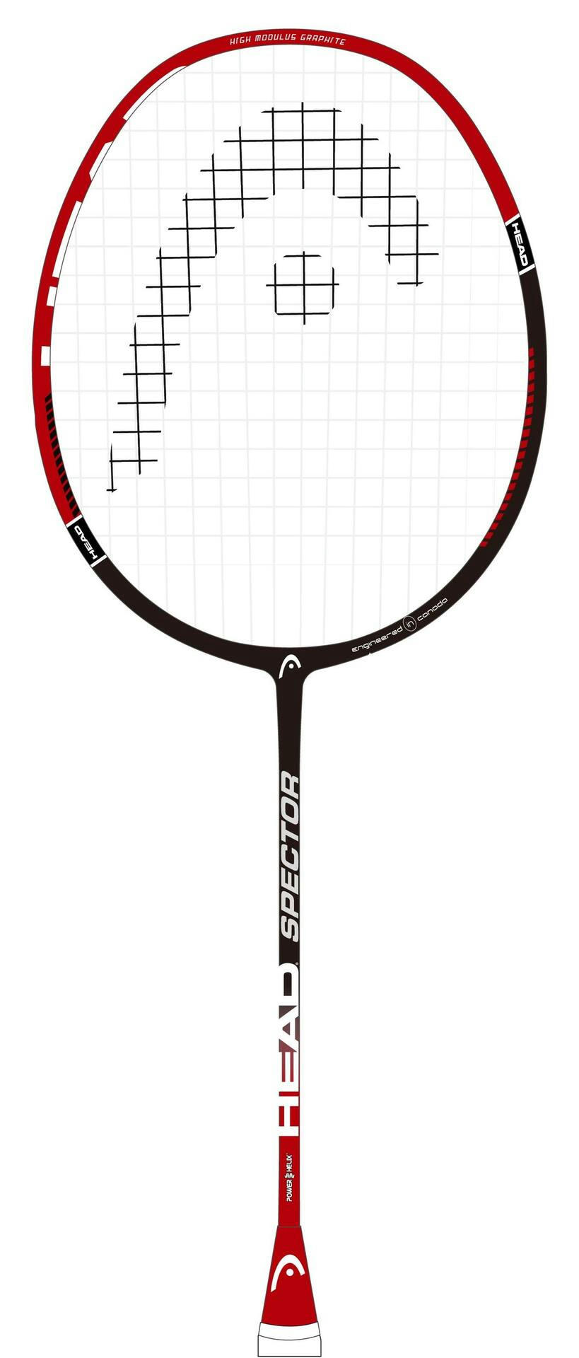 HEAD  Spector Carbon Graphite Badminton Racquet/Racket, Red/Black, 26.5-in