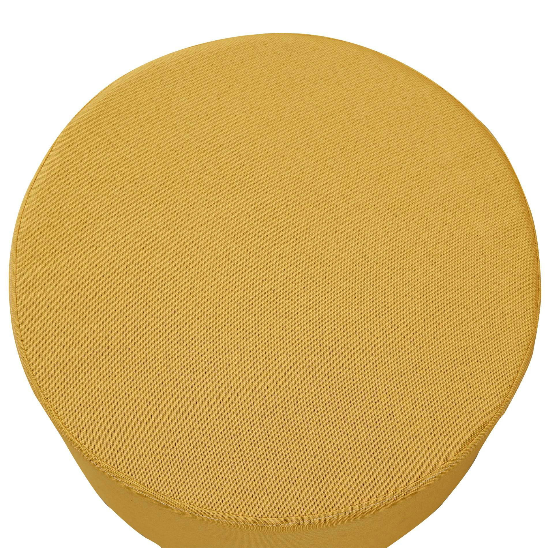 ENJOYRELAX - Repose-pieds pouf rembourré 45x45x25 cm en tissu jaune