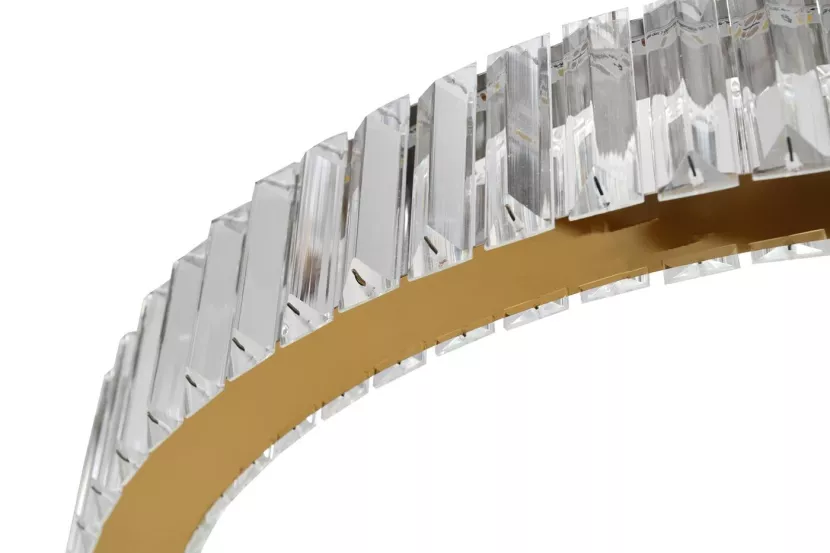Lampa Wisząca TORES 600 Żyrandol Kryształowy LED Pierścień Glamour 60 cm
