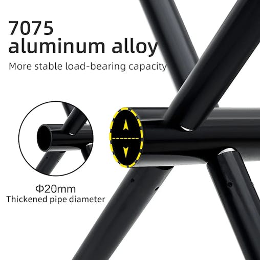 NNEOBA Portable Aluminum Folding Camping Stool with Storage