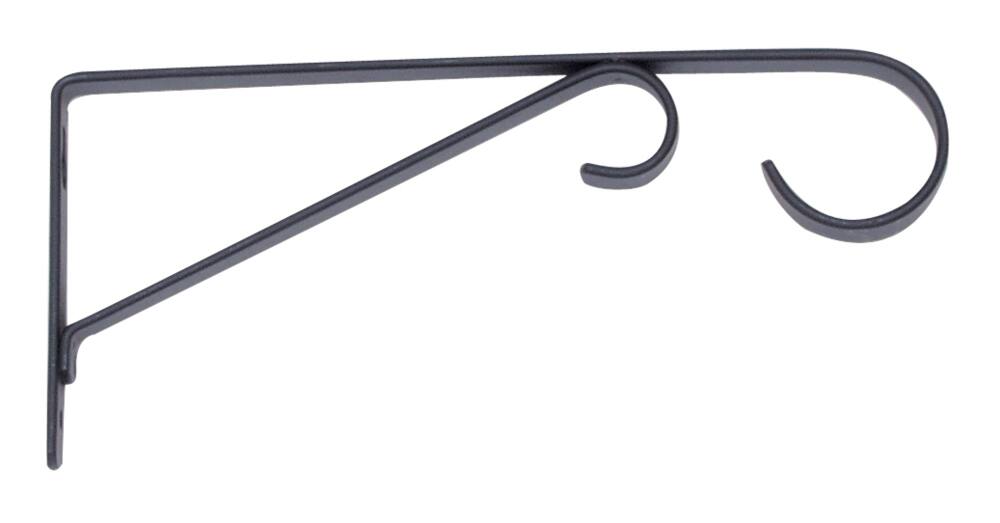 Hanging Planter Basket Decorative Bracket, Black, 9-in