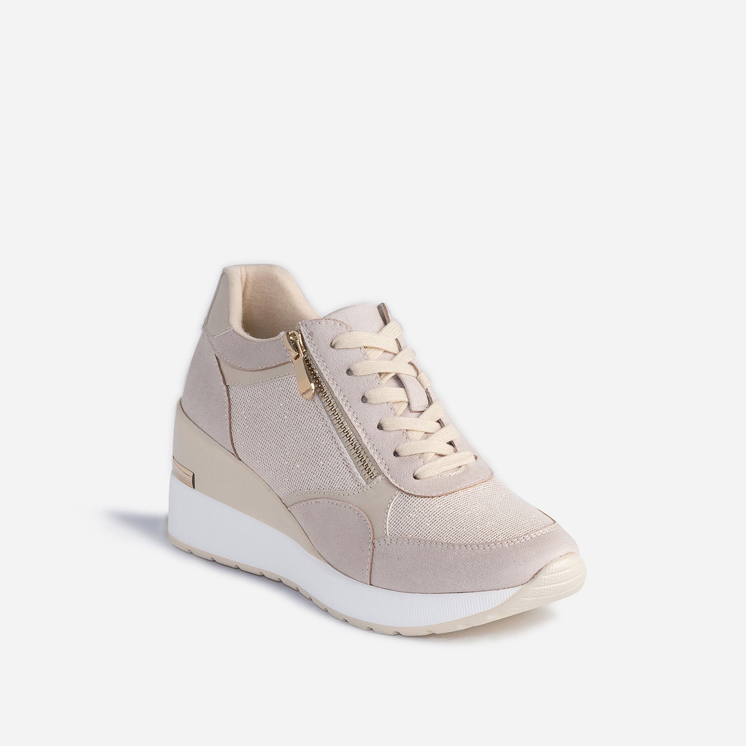 Tennis compensée beige