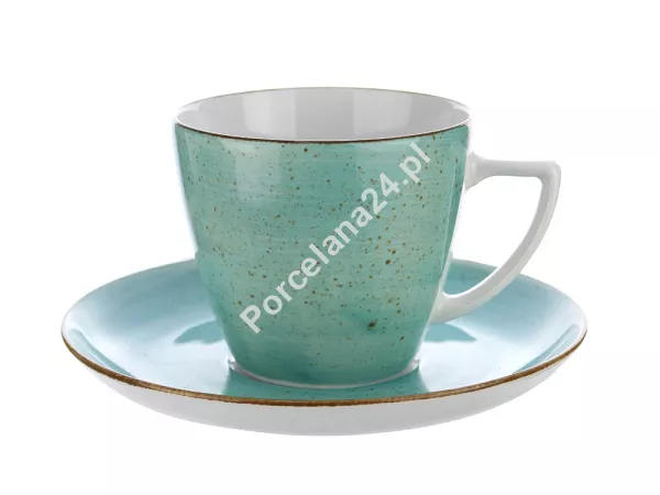 Filiżanka ze spodkiem 0,35 L / 17,5 cm Lubiana - Beata / Dorota 6630L MORSKI GIFT BOX