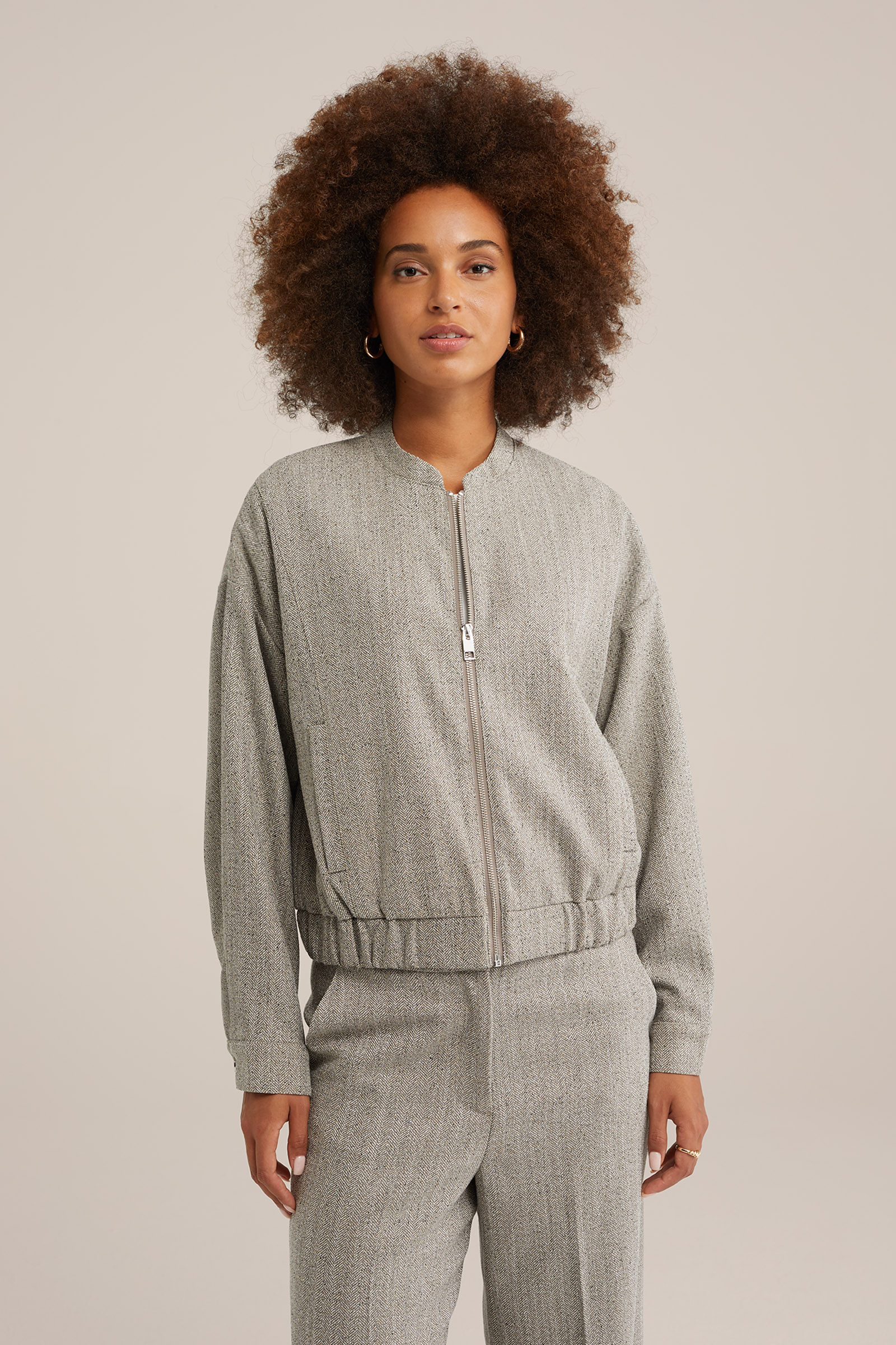 Dames bomberjack met structuur