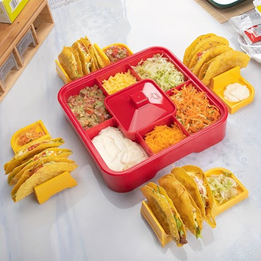 NNETM Taco Plate Set with 12 Holders