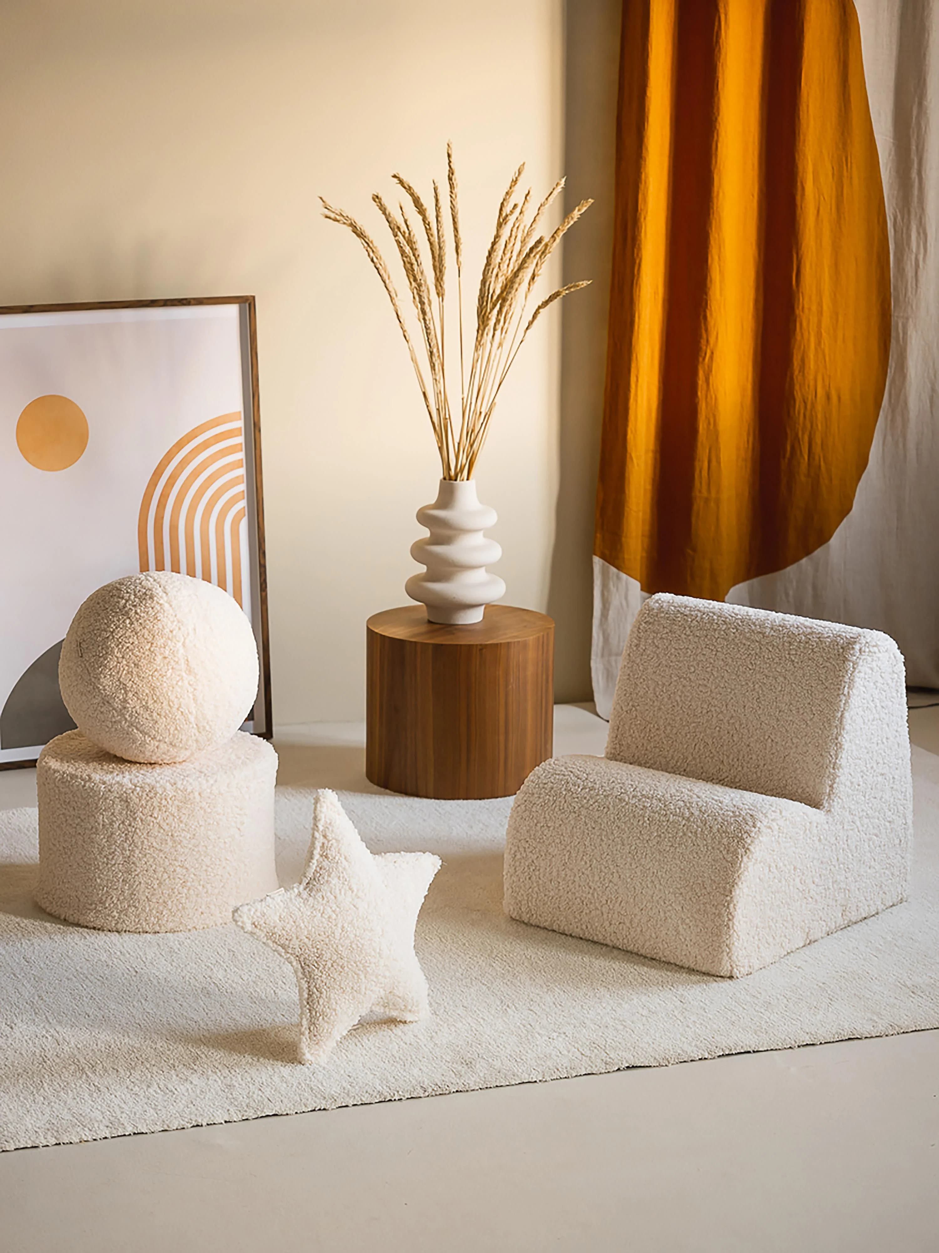 Kinder Teddy-Pouf Sugar, Ø 40 cm