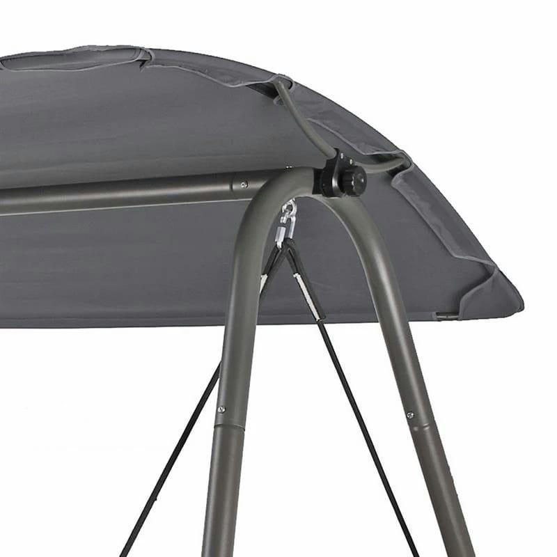 SWINGBED - Lit de jardin pliant à baldaquin gris