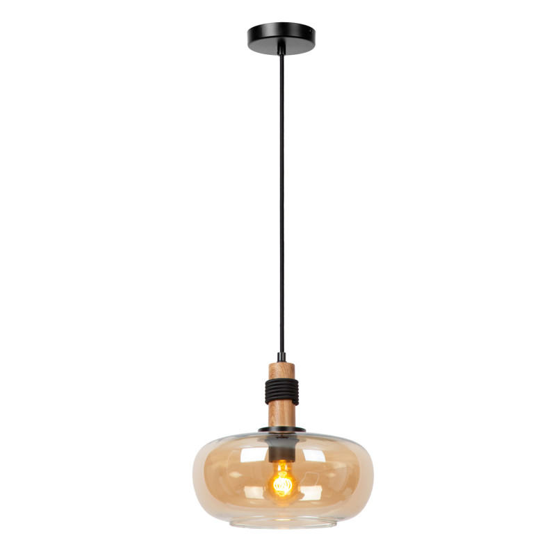 Suspension Ilona ambre Ø 30 cm E27 40 W LUCIDE