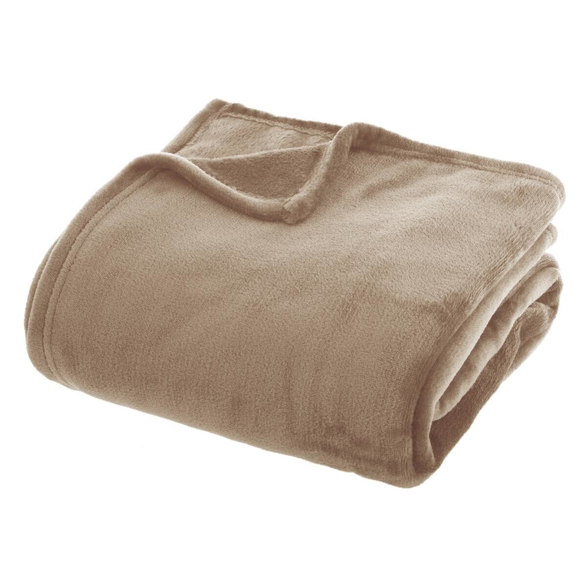 Flannel plaid Beige, 180x230 cm
