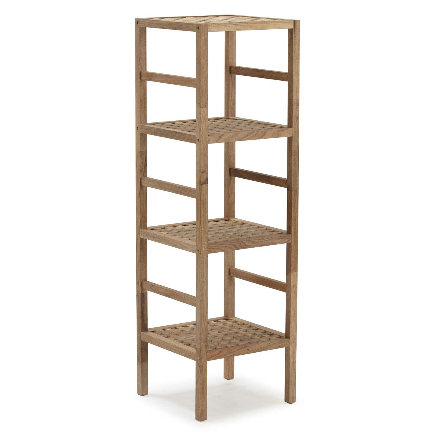 ALAM - Étagère en bois de noyer, hauteur 117,5 cm avec 4 niveaux