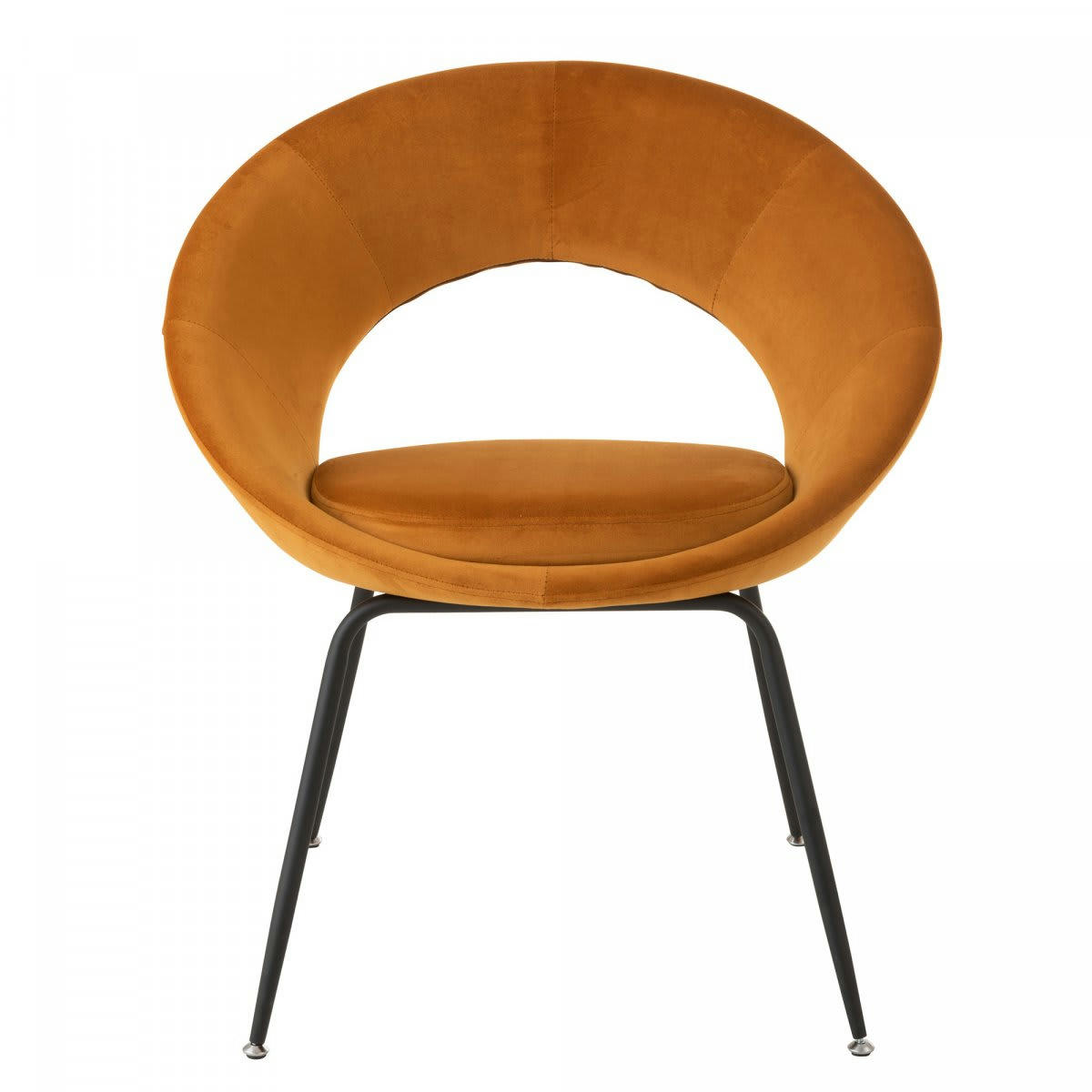 PLANET - Chaise design tissu dossier arrondi