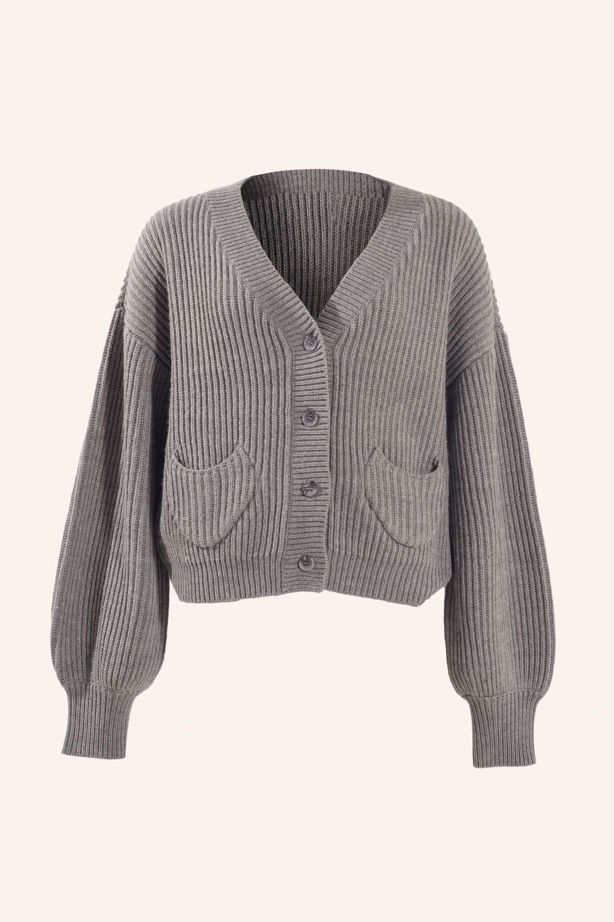 ADLYSH Jacke RIPPSTRICK CARDIGAN MIT WOLLE
