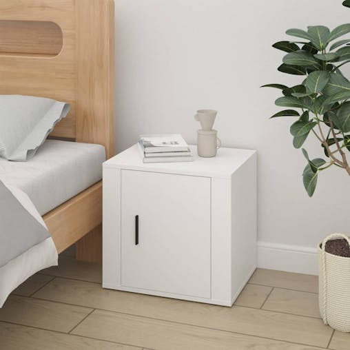 NNEVL Bedside Cabinet White 50x39x47 cm