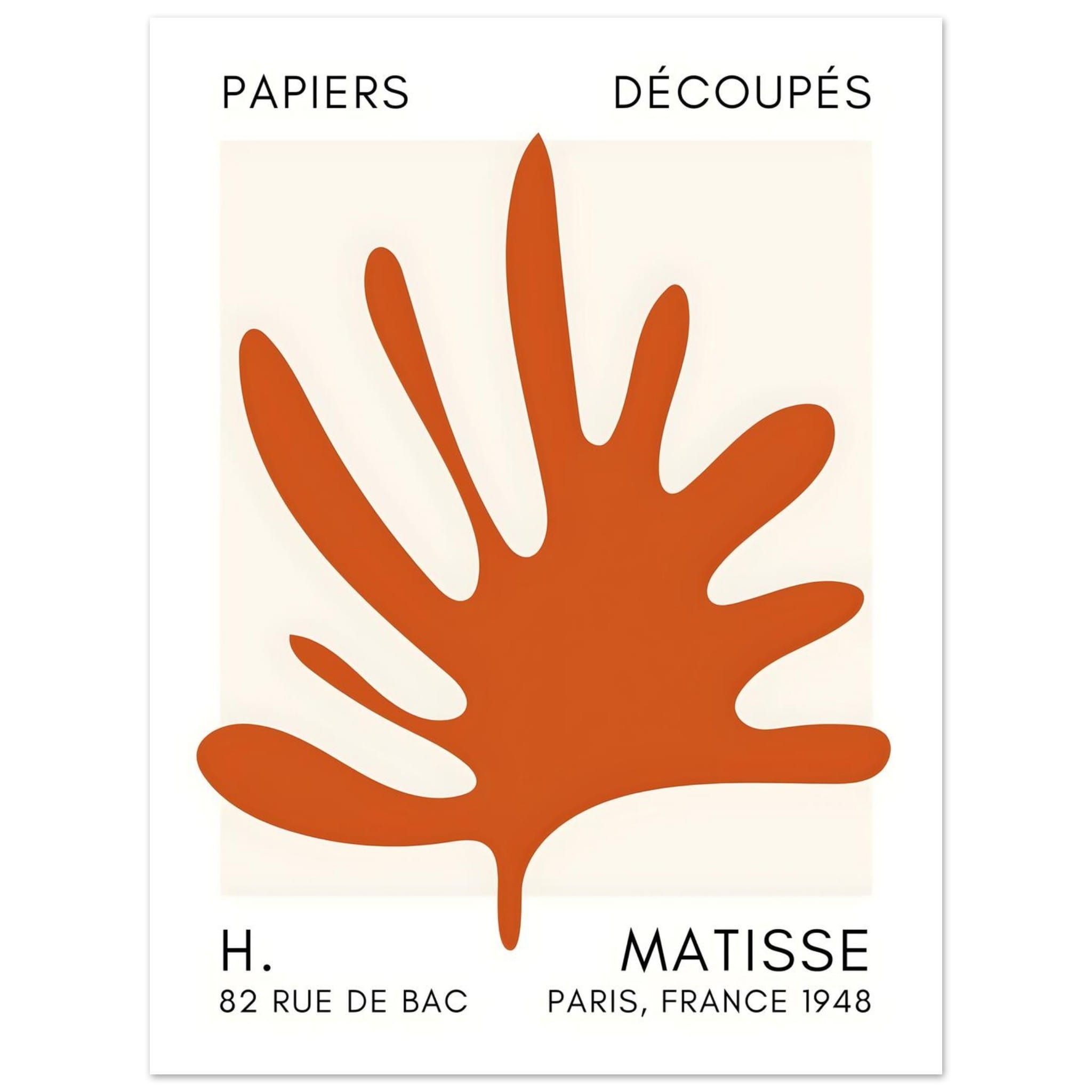 Artfulprints Poster Matisse – Coral drift orange  - 30x40 cm - Oranje