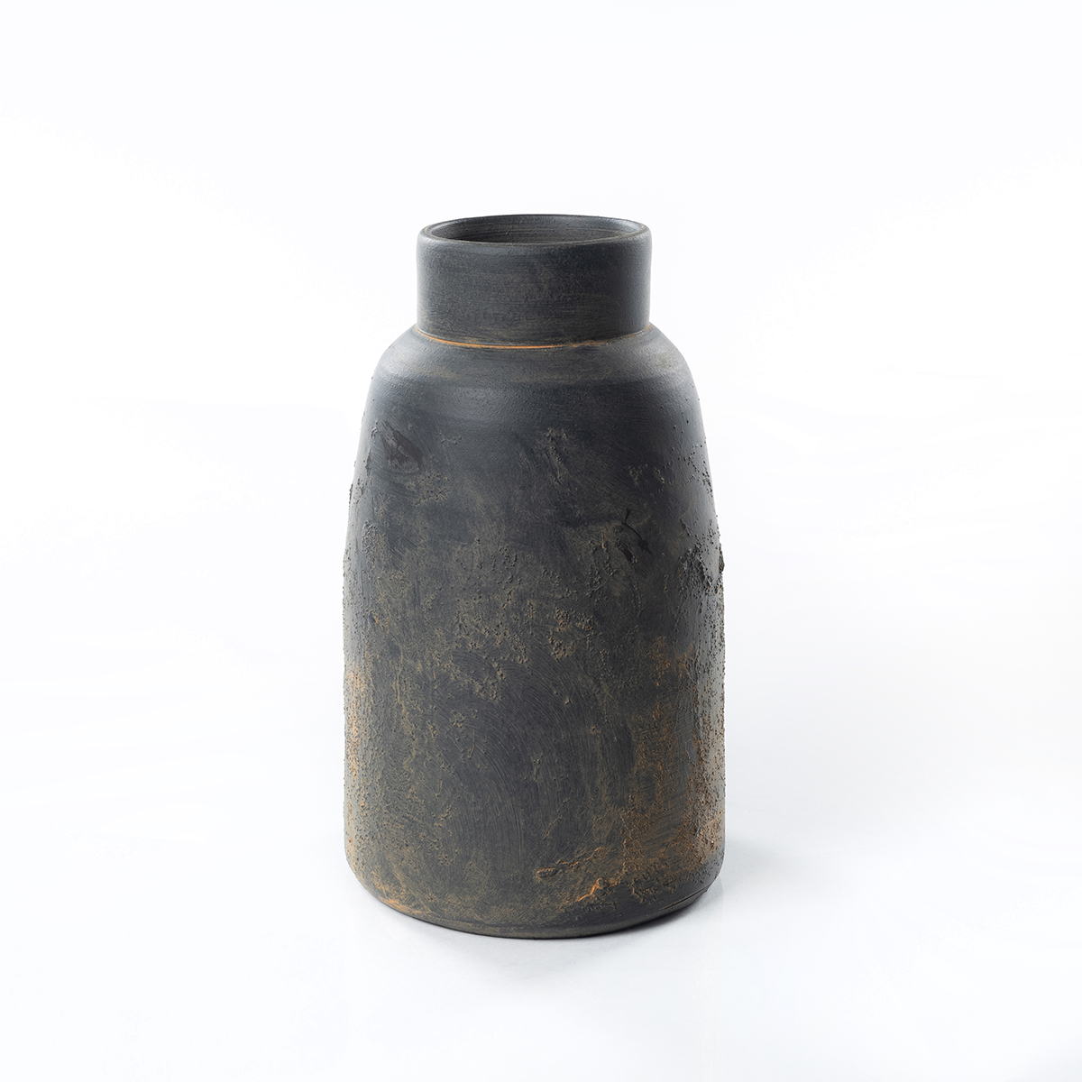 Jarra preta areia em cerâmica 30cm