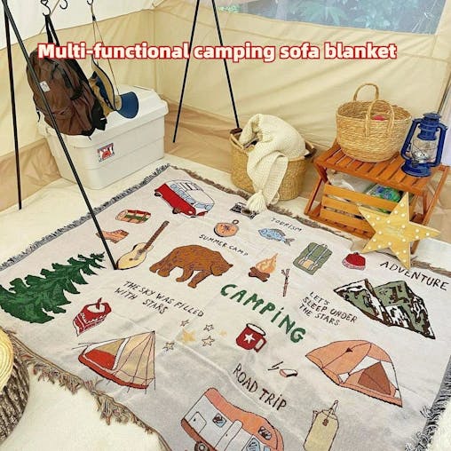 NNEOBA Squirrel Decorative Outdoor Camping Blanket