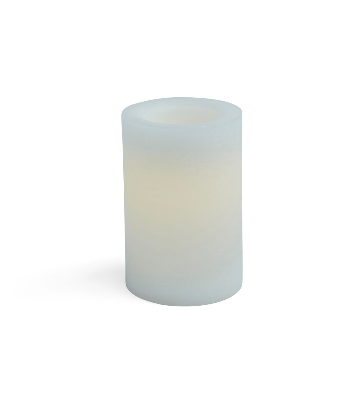 Flameless 4x6 LED Rustic White Pillar Candle