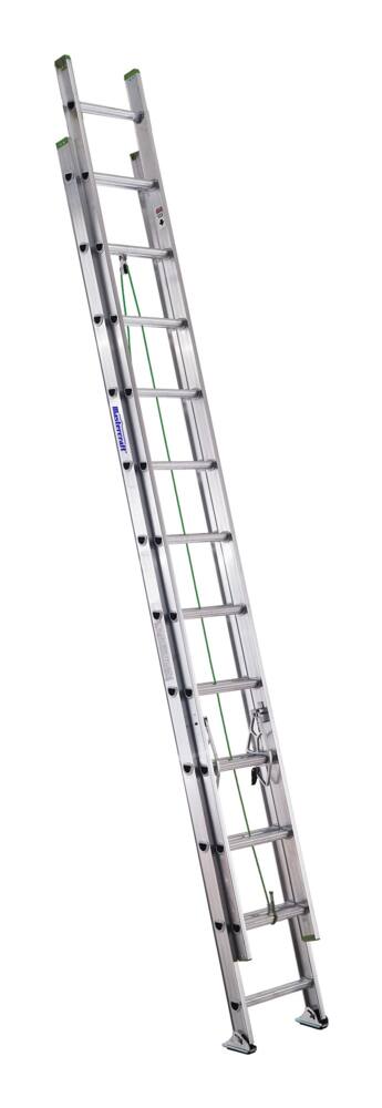 Mastercraft Grade 2 Aluminum Extension Ladder, 225-lb, 24-ft