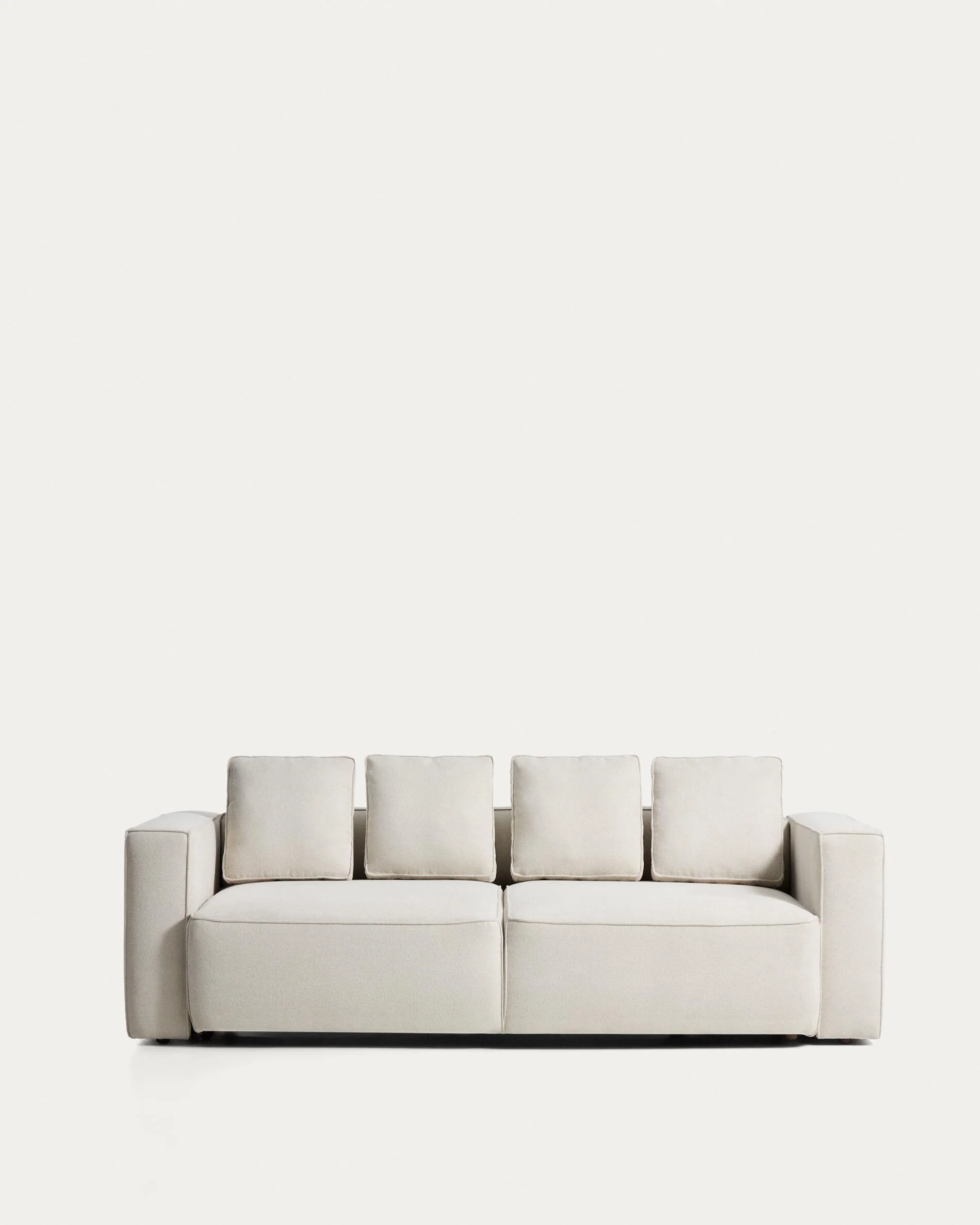 Marela beige chenille 3-seater sofa bed 236cm FSC Mix Credit