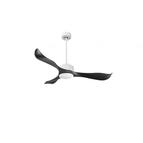 Modulo Regular Exterior - un ventilateur pour extérieur IP44, DC 132 cm Blanc pales abs noir sans Lumière20 à 30 m²