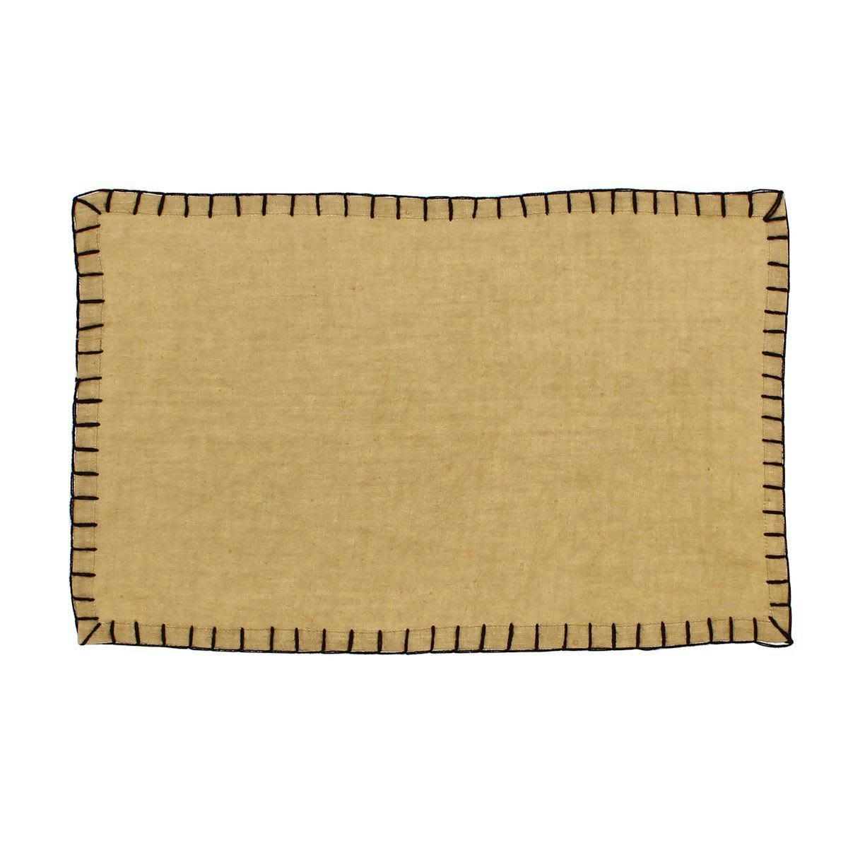 TIVOLI - Lot de 4 sets de table en lin beige