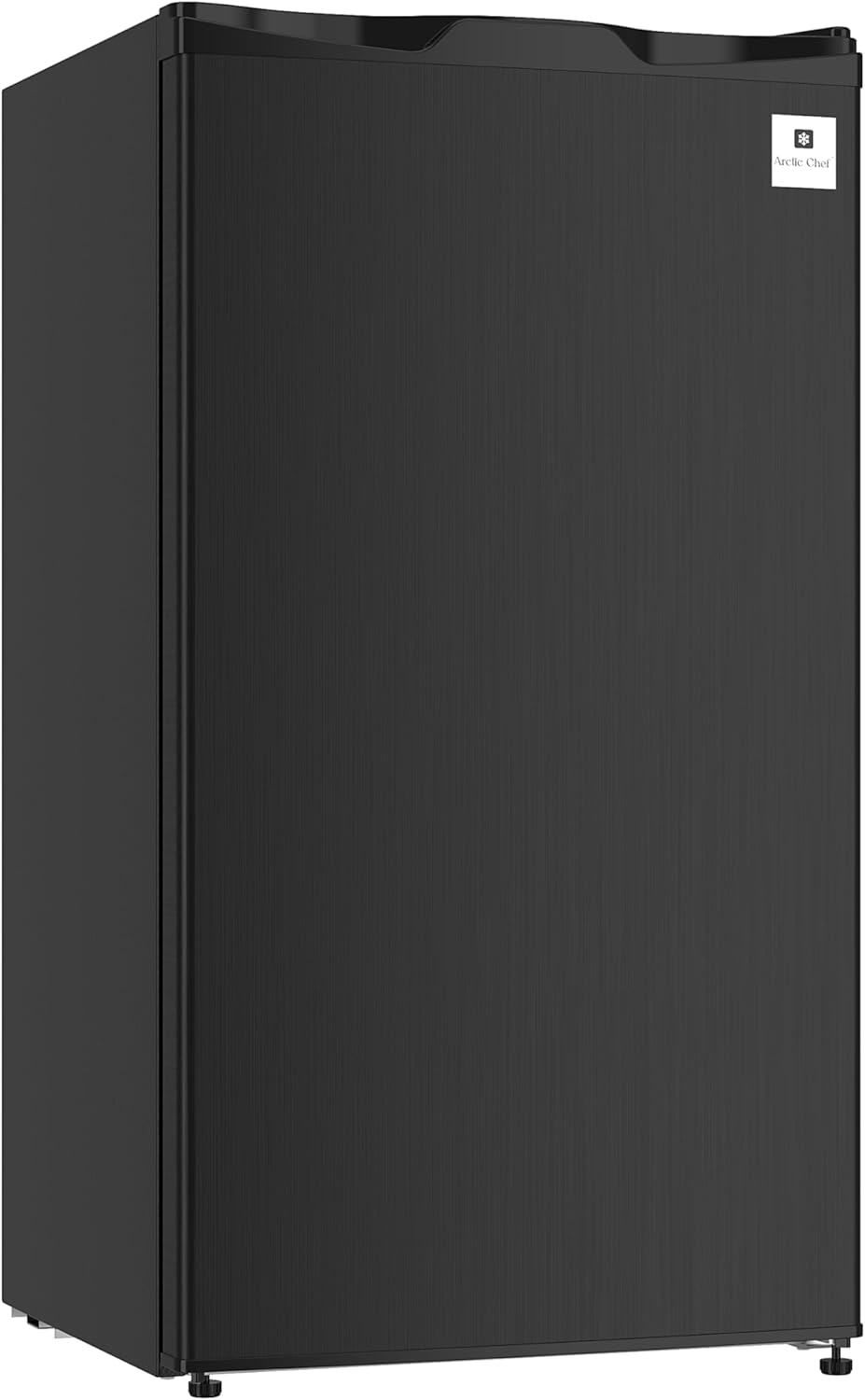 ARCTIC CHEF ACFR335, 3.2 Cu Ft Compact Design Mini Fridge with Freezer, Stainless, Black SS