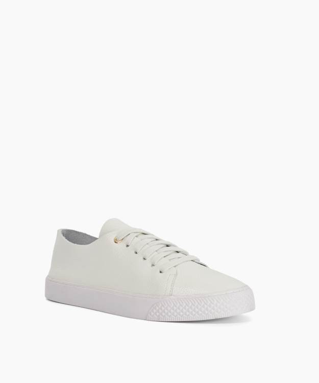 Ellvie White - White Leather Trainers