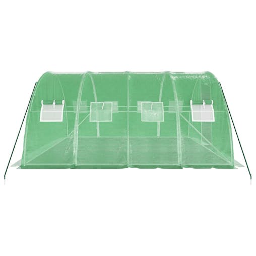 NNEVL Greenhouse with Steel Frame Green 16 m&sup2; 4x4x2 m