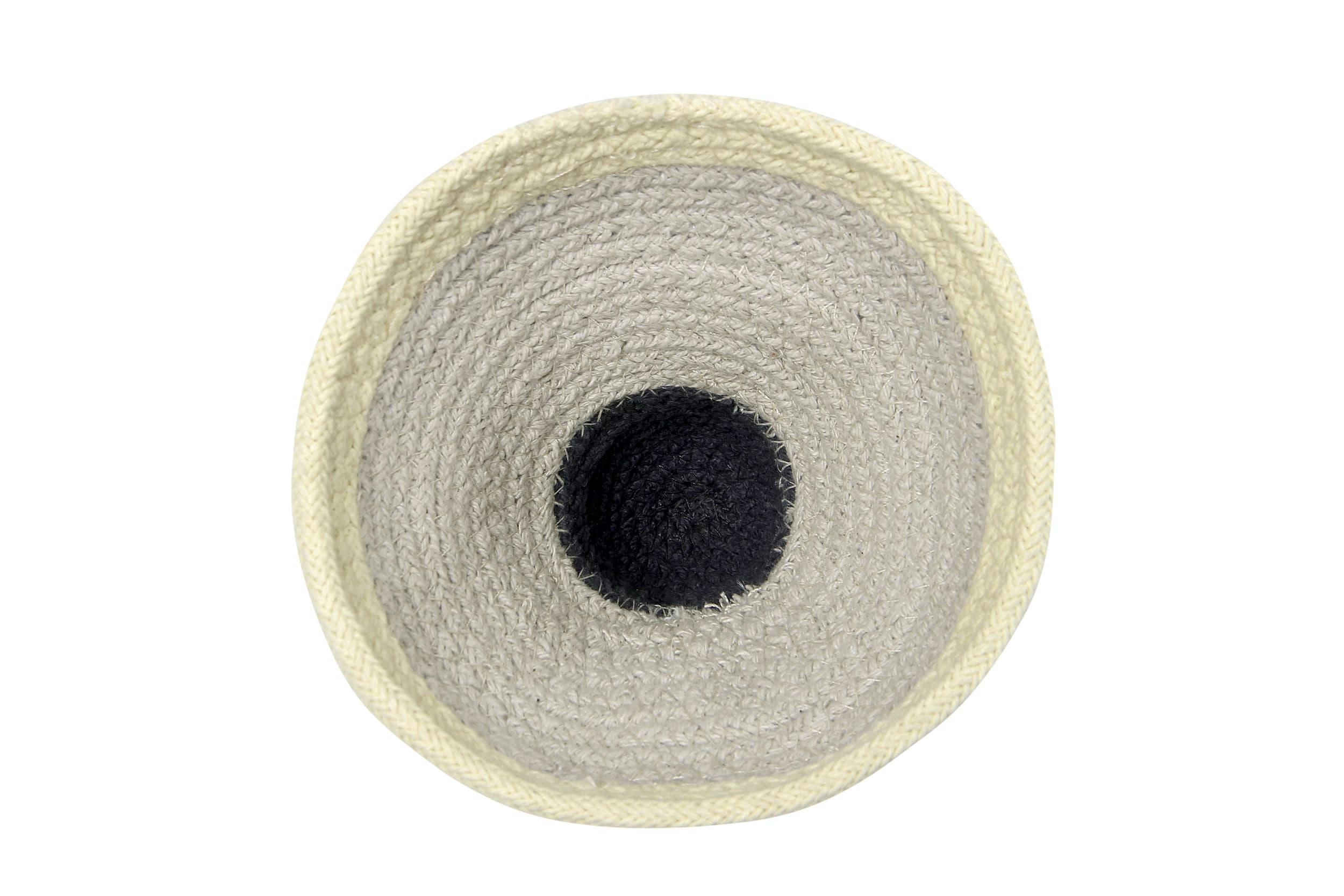 BACK-TO-SCHOOL - Panier à crayons en coton jaune Ø13x30