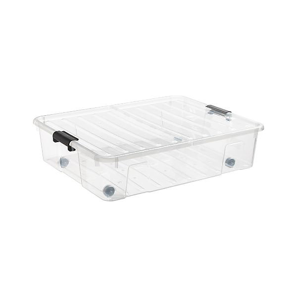 Boîte de rangement sous lit à roulettes 49 litres