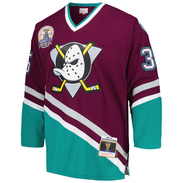 Jean-Sebastien Giguere Anaheim Ducks  2002/03 Blue Line Player Jersey - Purple