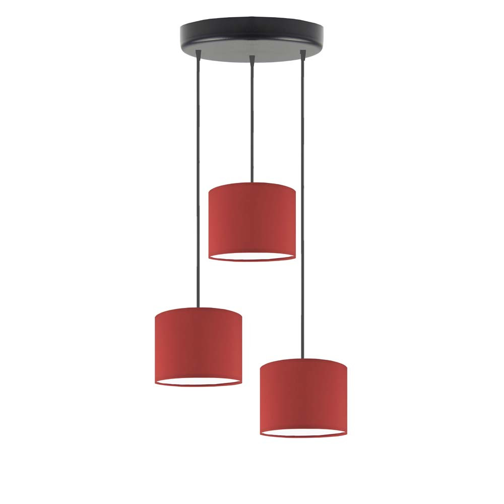 Lampa z regulacją PUEBLO 3 punkty Czarny/ Czerwony
