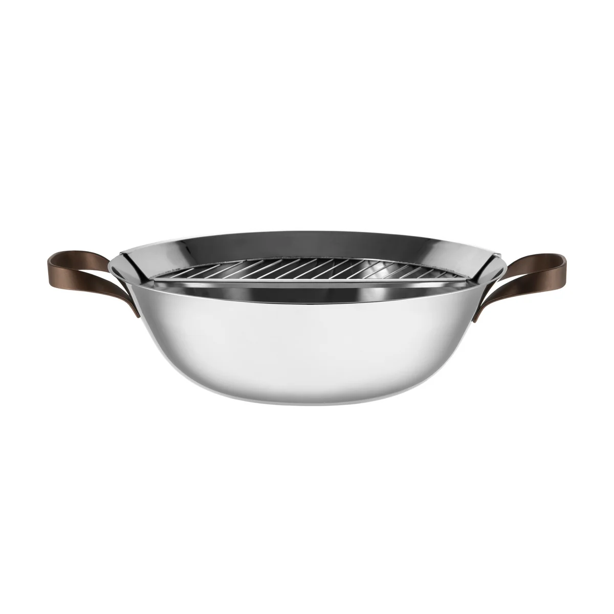 Alessi - Edo Wok ohne Deckel Ø 36 cm, Edelstahl