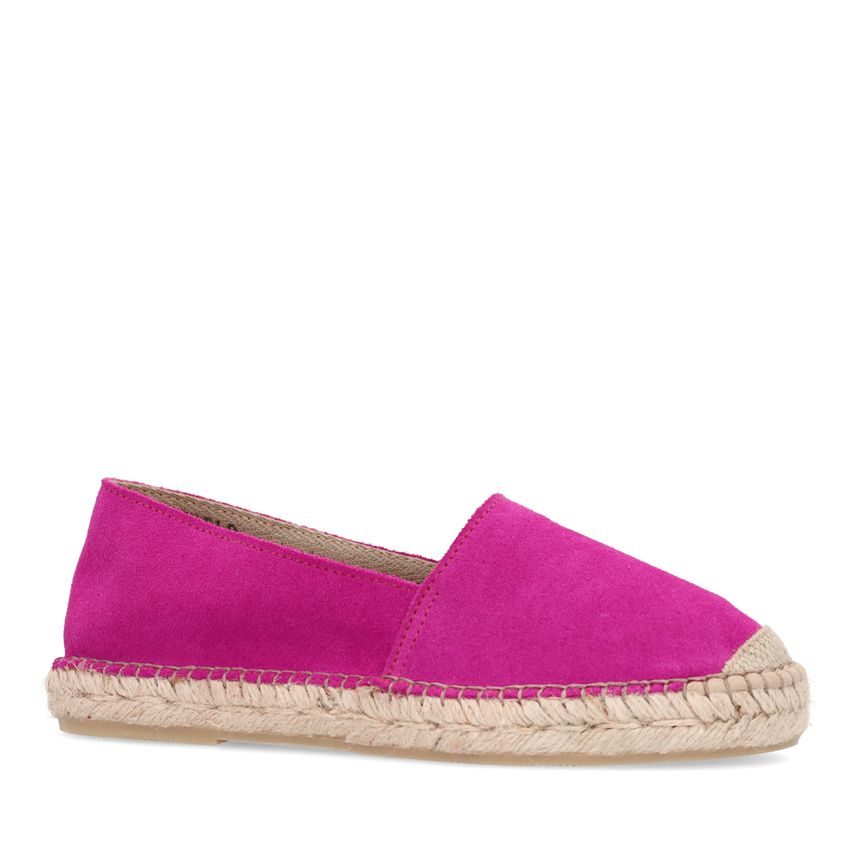 Manfield Donker roze suède espadrilles