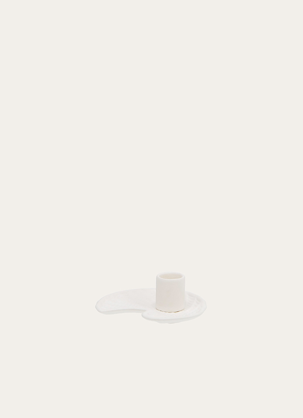 BOUGEOIR EN CÉRAMIQUE BLANC
