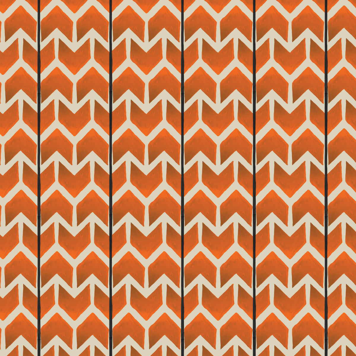 Catchii Behang Ikat Arrows orange/beige
