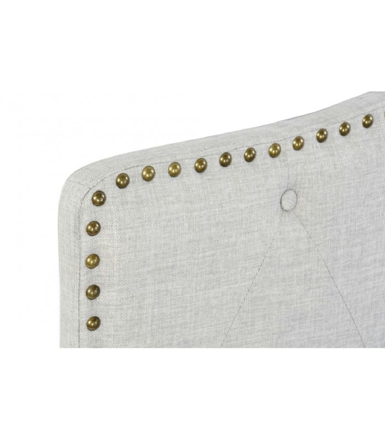 CAPITONNÉE - Tête de lit classique capitonnée polyester beige L146cm