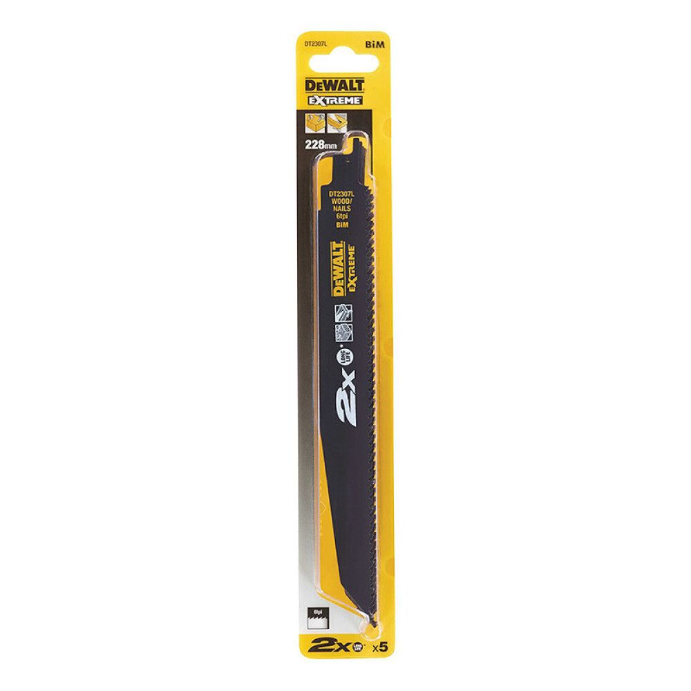 BAJONETTSAGBLAD DEWALT EXTREME DT2307L-QZ 6TPI 228MM 5STK