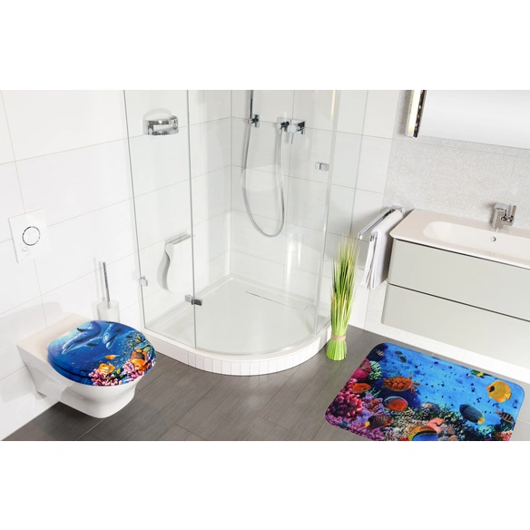 Badteppich »Ocean«, blau, Polyester