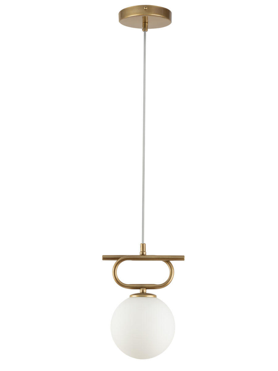 Lampa wisząca złoto-biała Tes 1xG9x12W wym: 80x18x14 cm Sigma Lighting